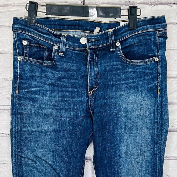 Rag & Bone Womens Blue W1502K520 Preston Stretch Mid-Rise Skinny Jeans 29 - Picture 3 of 11